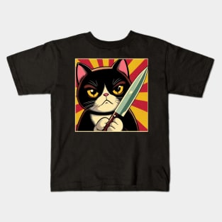 Retro Cat - Serial Killer Kids T-Shirt